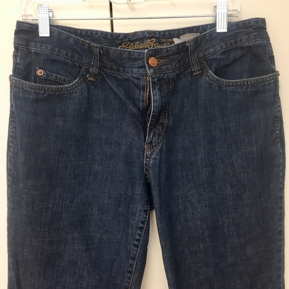 Cute Eddie Bauer cotton, decorated pocket jeans - Picture 2 of 8